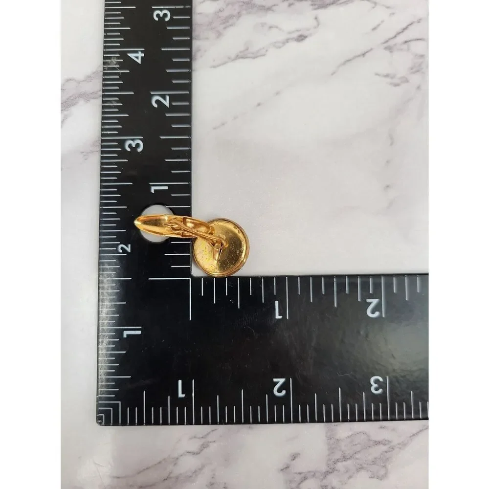 Vintage Gold tone Cufflinks with Raised Repousse Sunshine Sun Face on Front